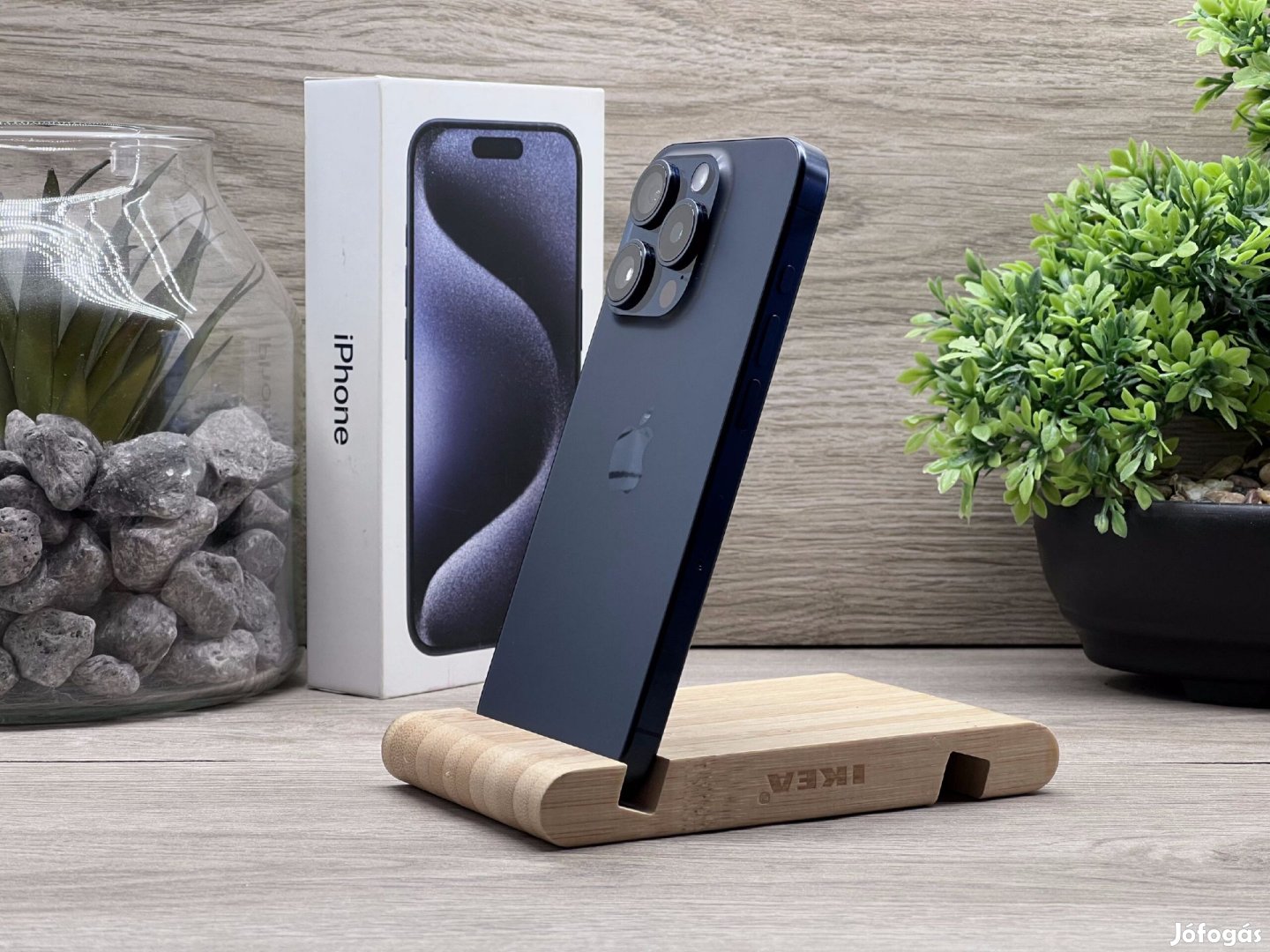 Hibátlan iPhone 15 Pro Blue Titanium 128GB 2 ÉV Garanciával
