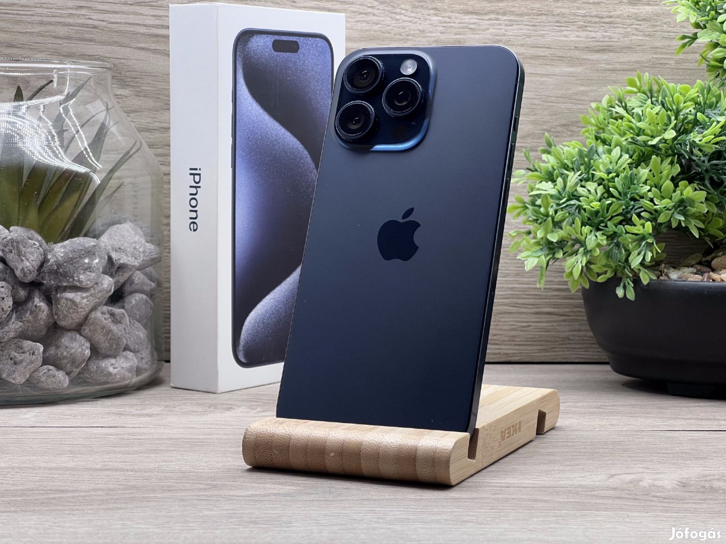 Hibátlan iPhone 15 Pro Max Blue Titanium 512GB 2 ÉV Garanciával