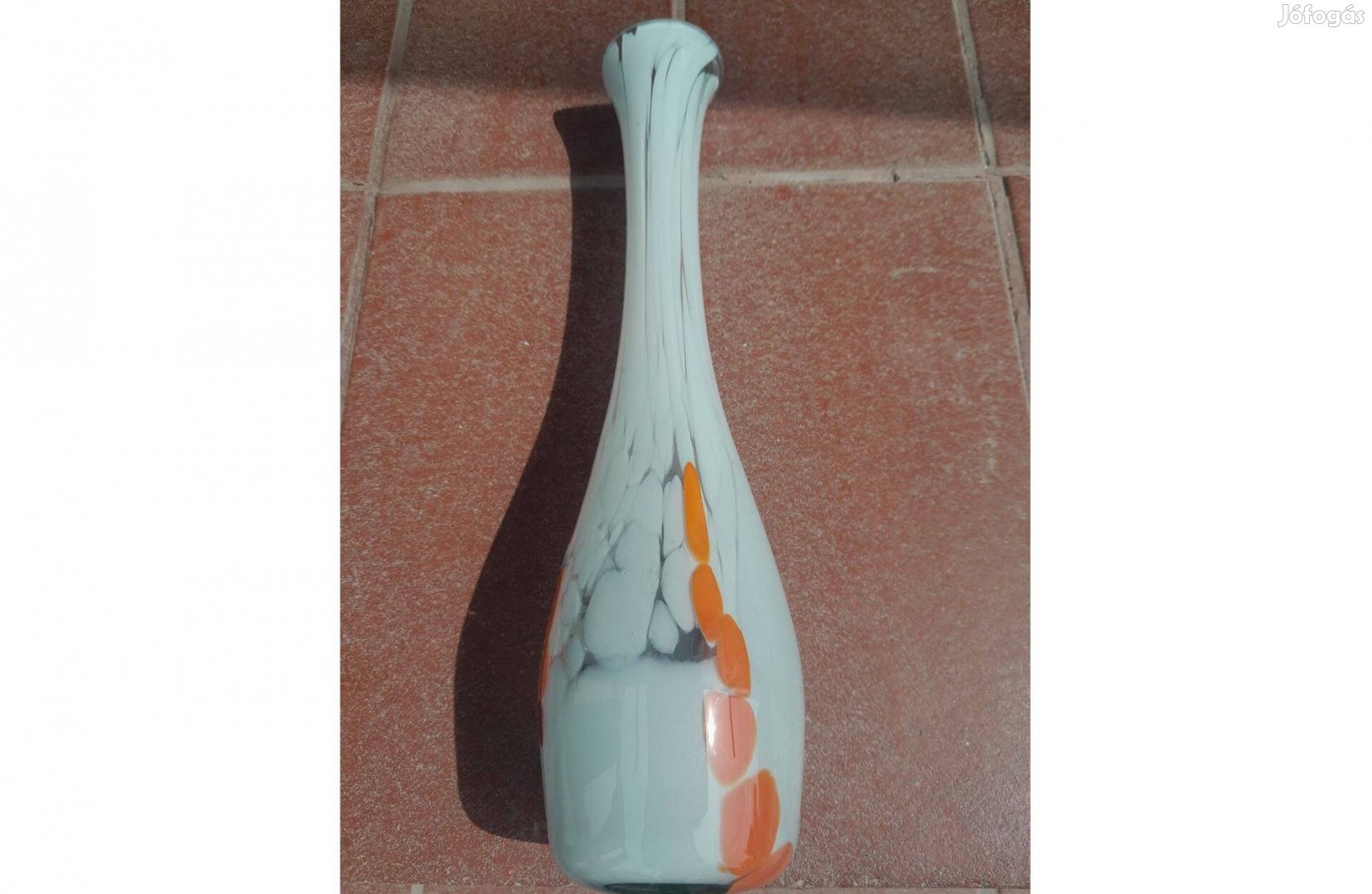 Hibátlan muránói üveg váza, régi üvegváza, dekoráció