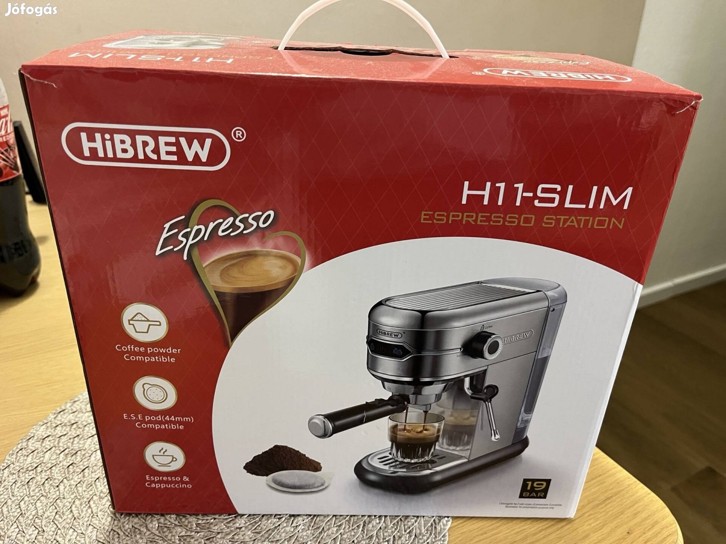 Hibrew H11 inox, félautomata, karos, 2in1 kávéfőző