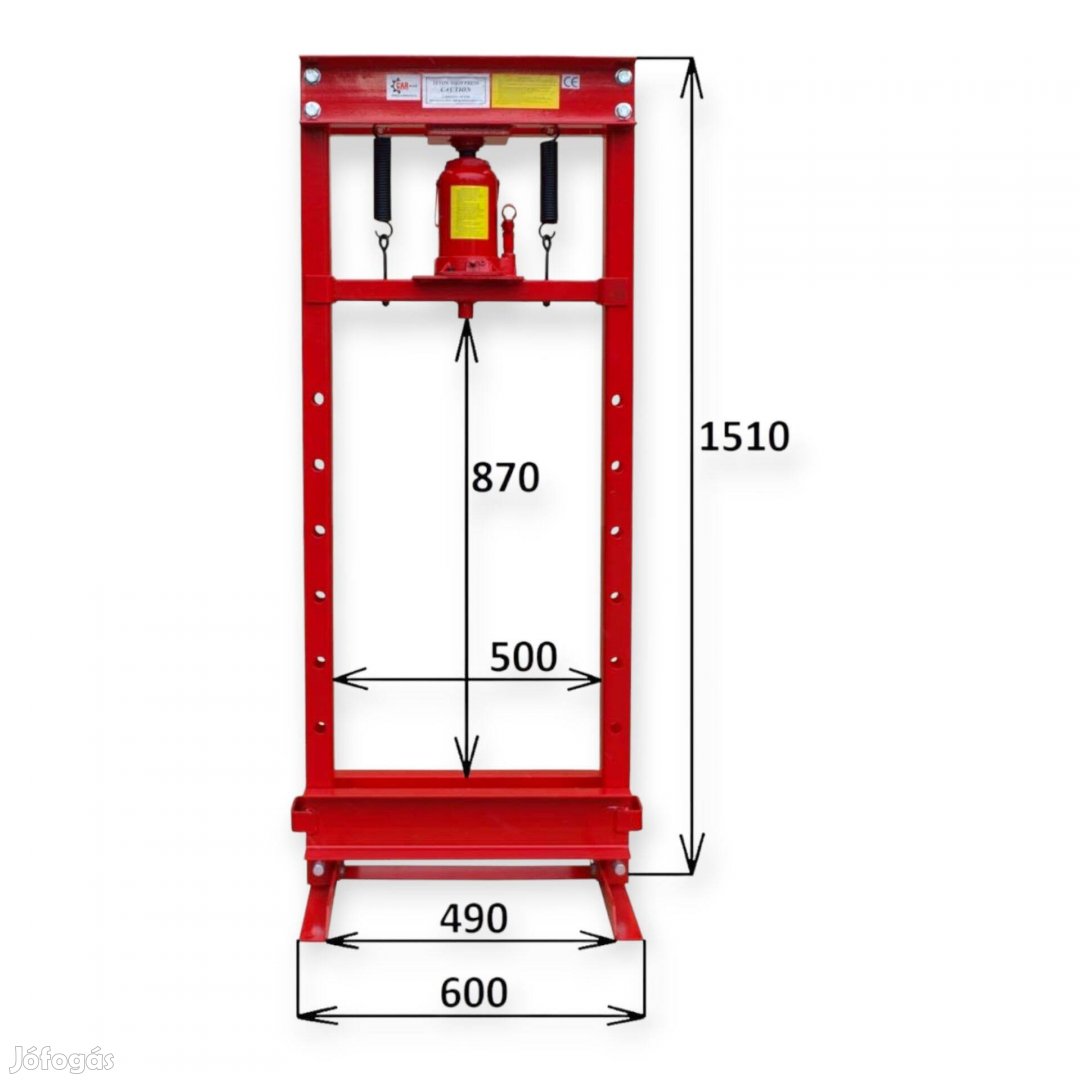 Hidraulikus Műhelyprés 20Tonnás állvánnyal Új!
