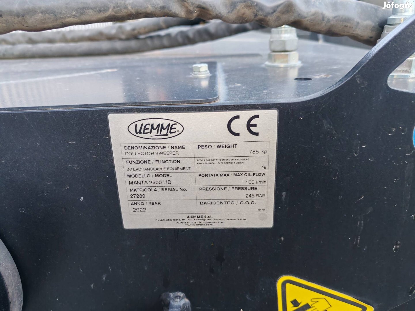 Hidraulikus Seprő adapter teleszkópos rakodora