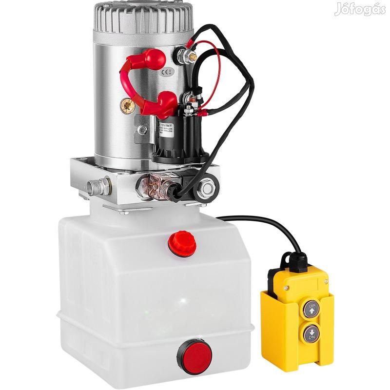 Hidraulikus szivattyú,  220 bar, 12V DC,  4 literes tartállyal