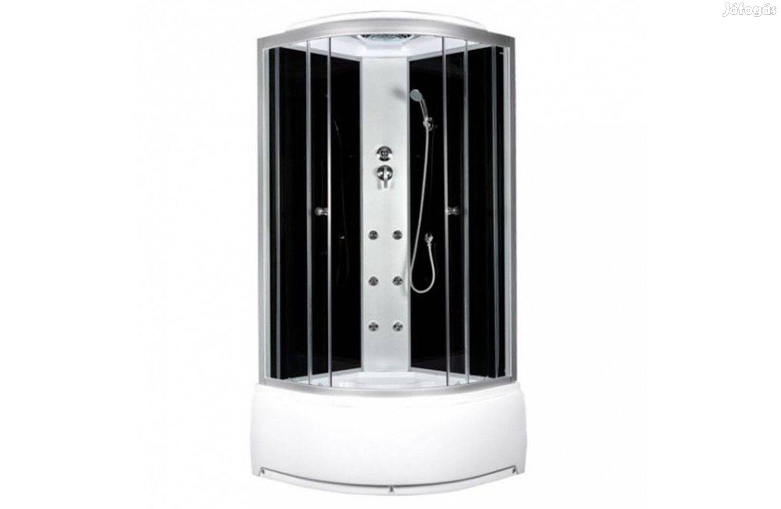 Hidromasszázs Zuhanykabin PRES 90X90 CM íves mély ingyenes