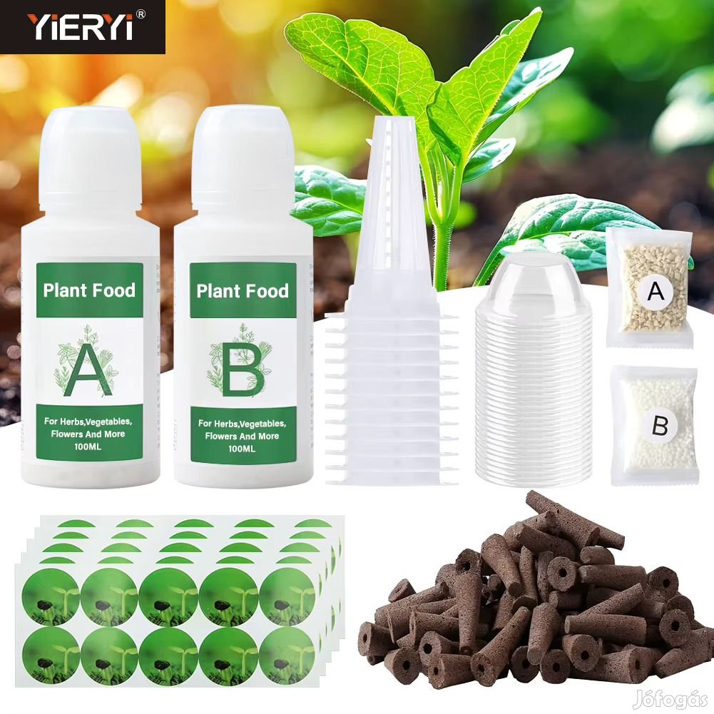 Hidroponikus növénynevelő készlet ültető szivacsokkal AB