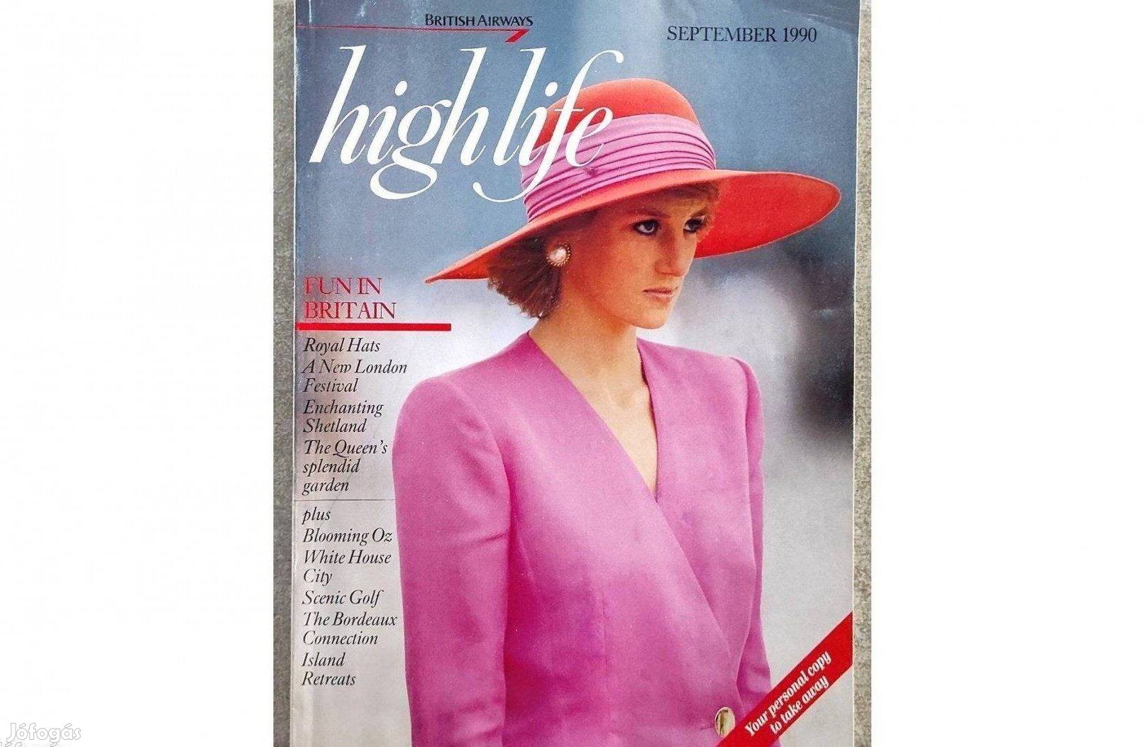 Highlife Magazin 1990 Diana angol nyelvű