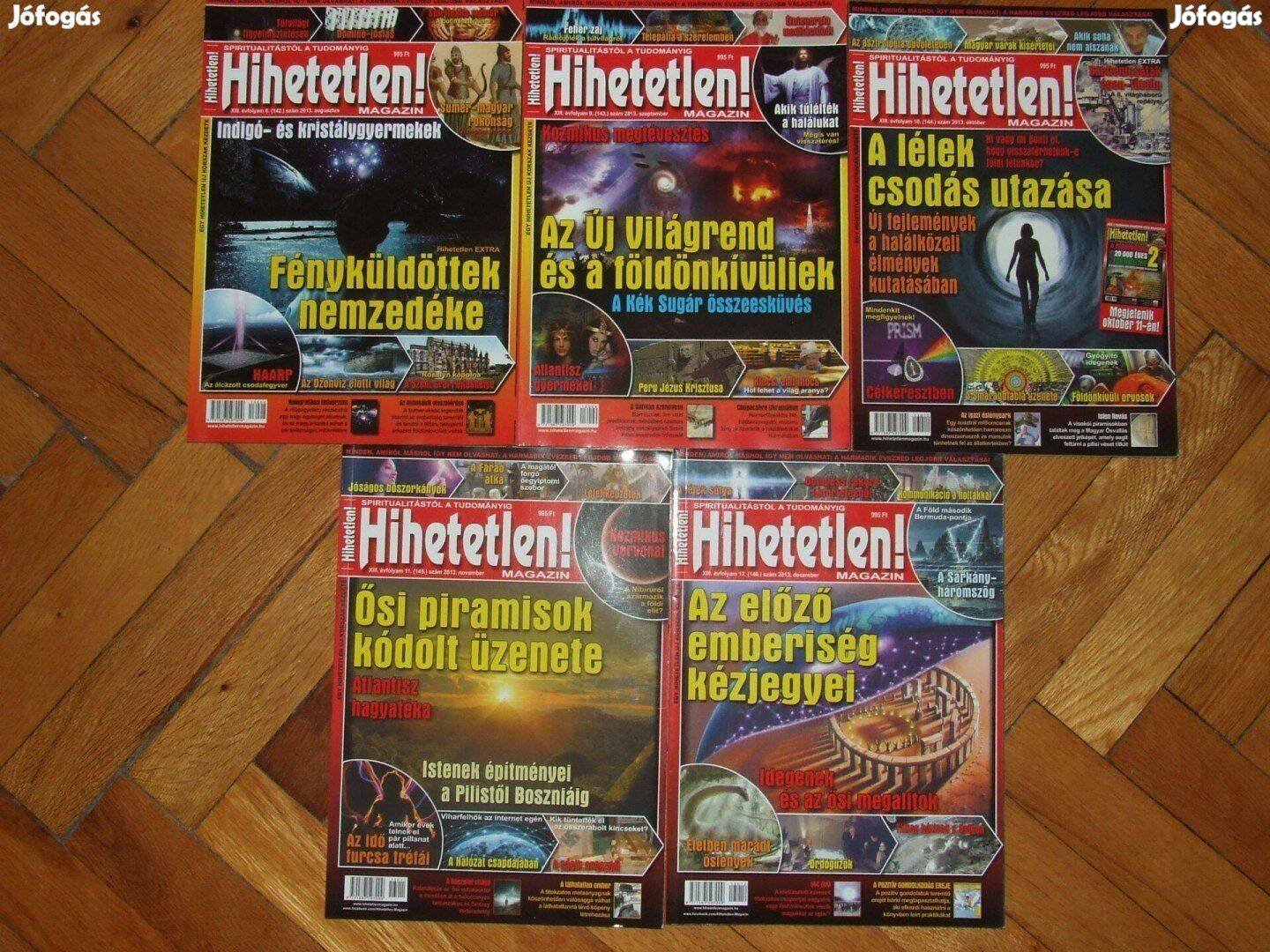 Hihetetlen magazin 2013-as számok, 9 db