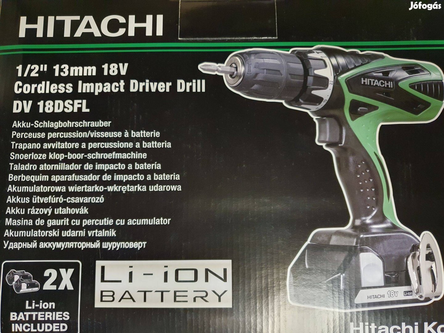 Hikoki Hitachi DV18 Dfsl akkus fúró ütvefúró behajtó 18V