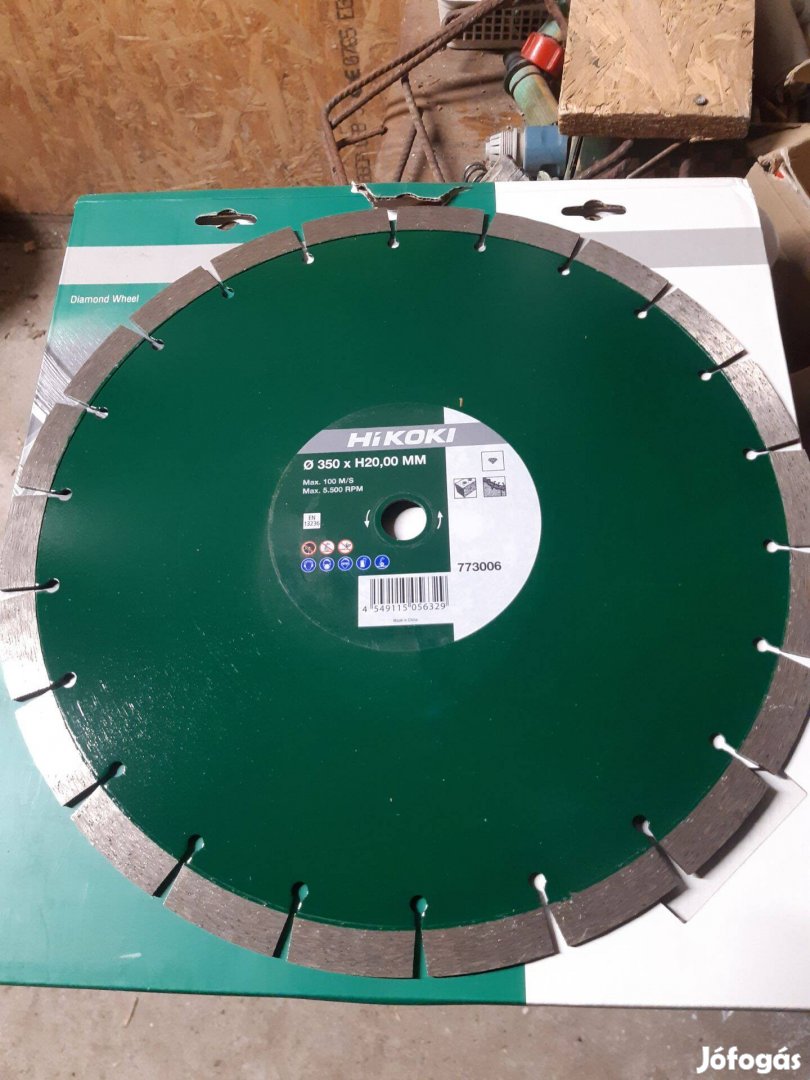 Hikoki gyémántkorong 350 mm és Hikoki fém vágólap 350 mm