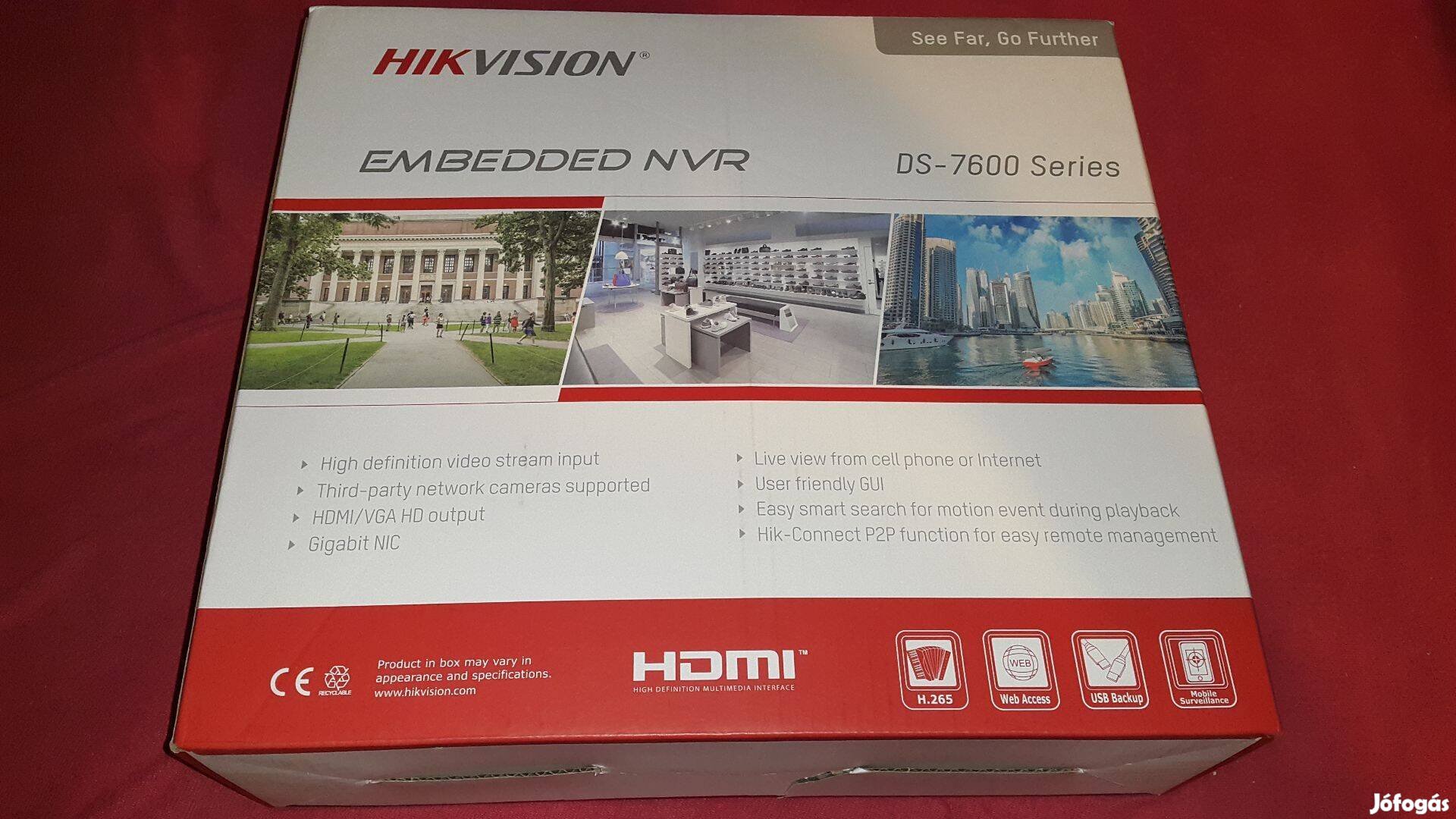 Hikvision 4K DS-7616Nxi I2/S Nvr Acusense IP kamera rögzítő