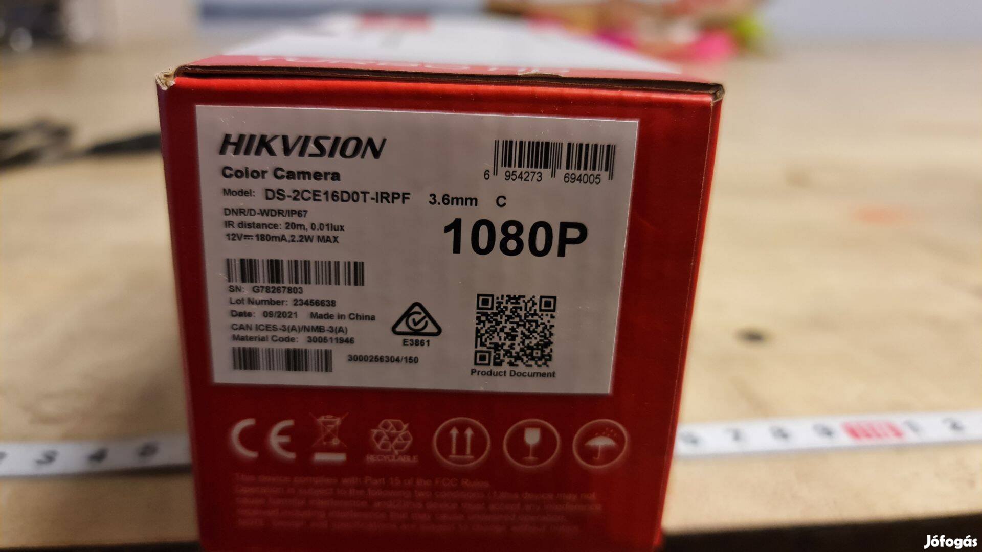 Hikvision DS-2CE16D0T-IRPF Analóg HD Csőkamera