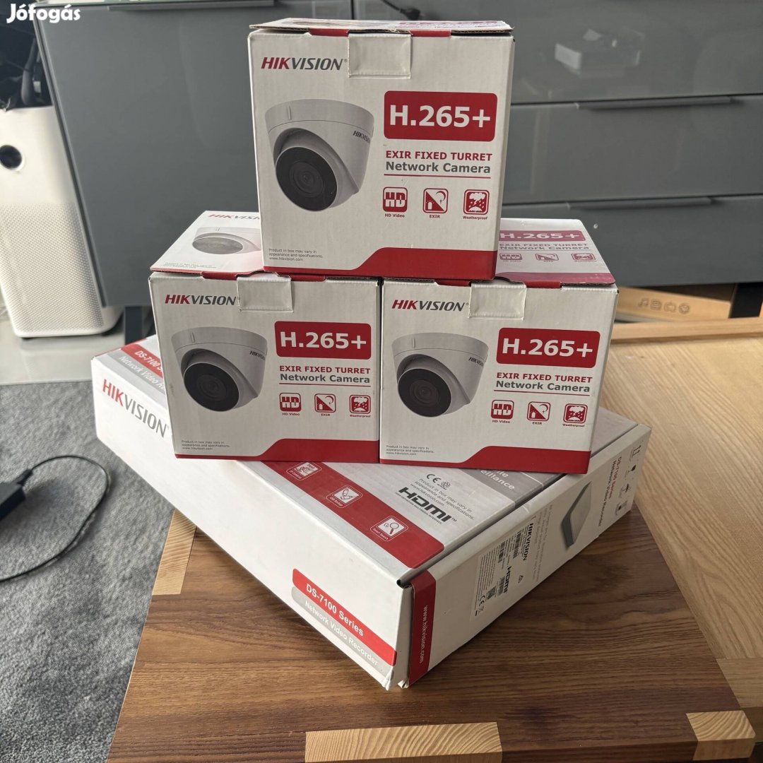 Hikvision Nvr + (3x) Hikvision Turret + 4TB WD Purple + Cat5e