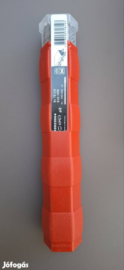 Hilti 4elű kőzetfúro,  átmérő 8   , kőzetfúr 150mm munkahossz