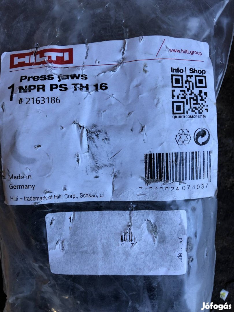 Hilti TH16 új préspofa eladó