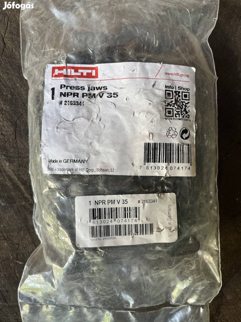 Hilti V35 vadonatúj préspofa eladó