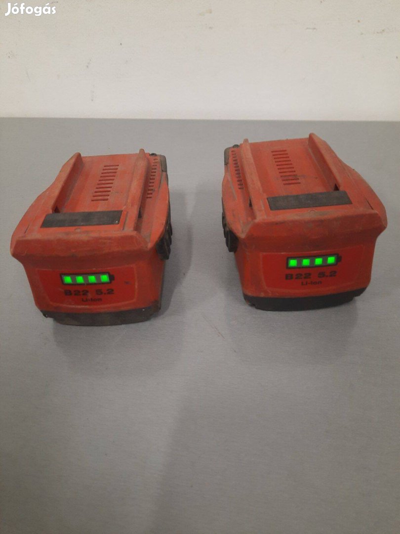 Hilti akkumulátor 5,2Ah 22V akku aksi