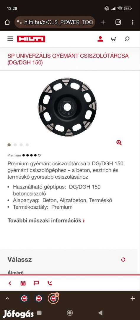 Hilti prémium csiszoló tárcsa 6db