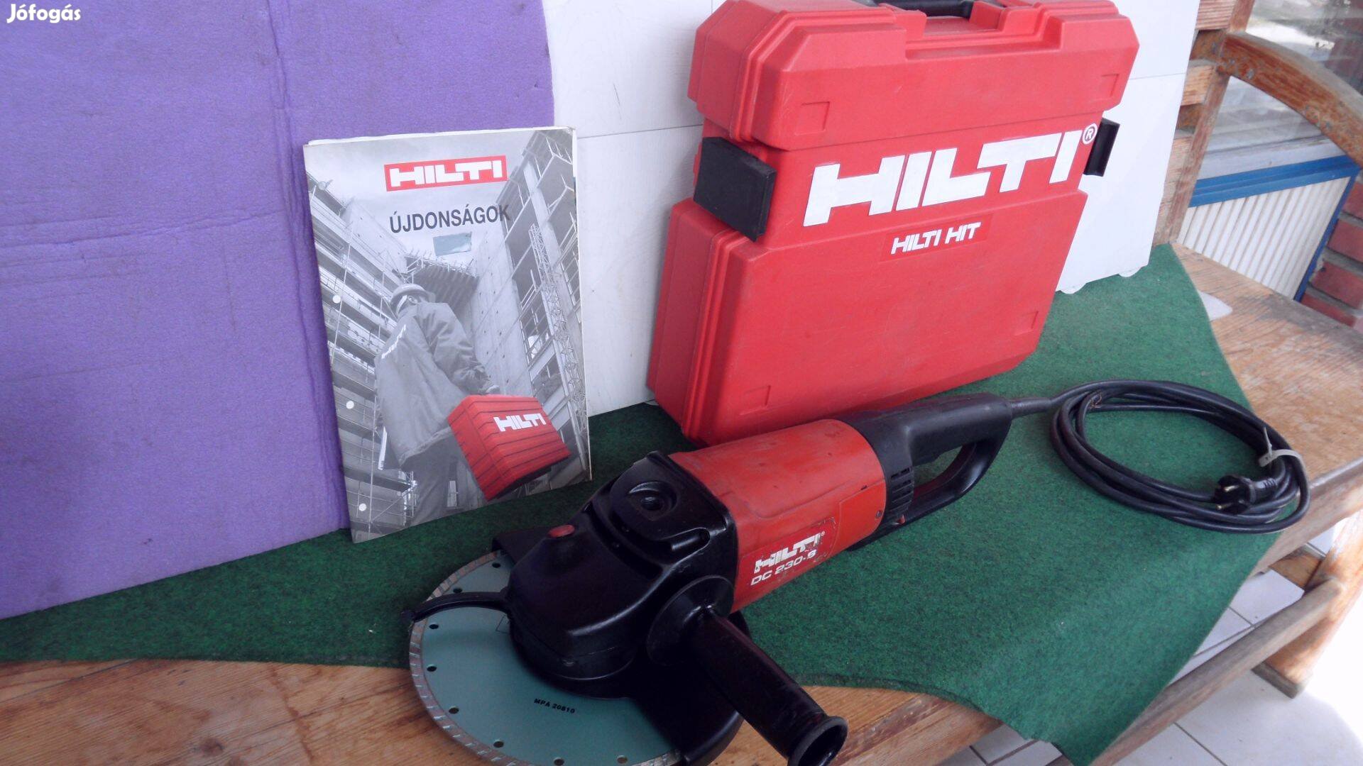 Hilti sarokcsiszoló daraboló köszörű 235 mm flex Bosch Makita lap