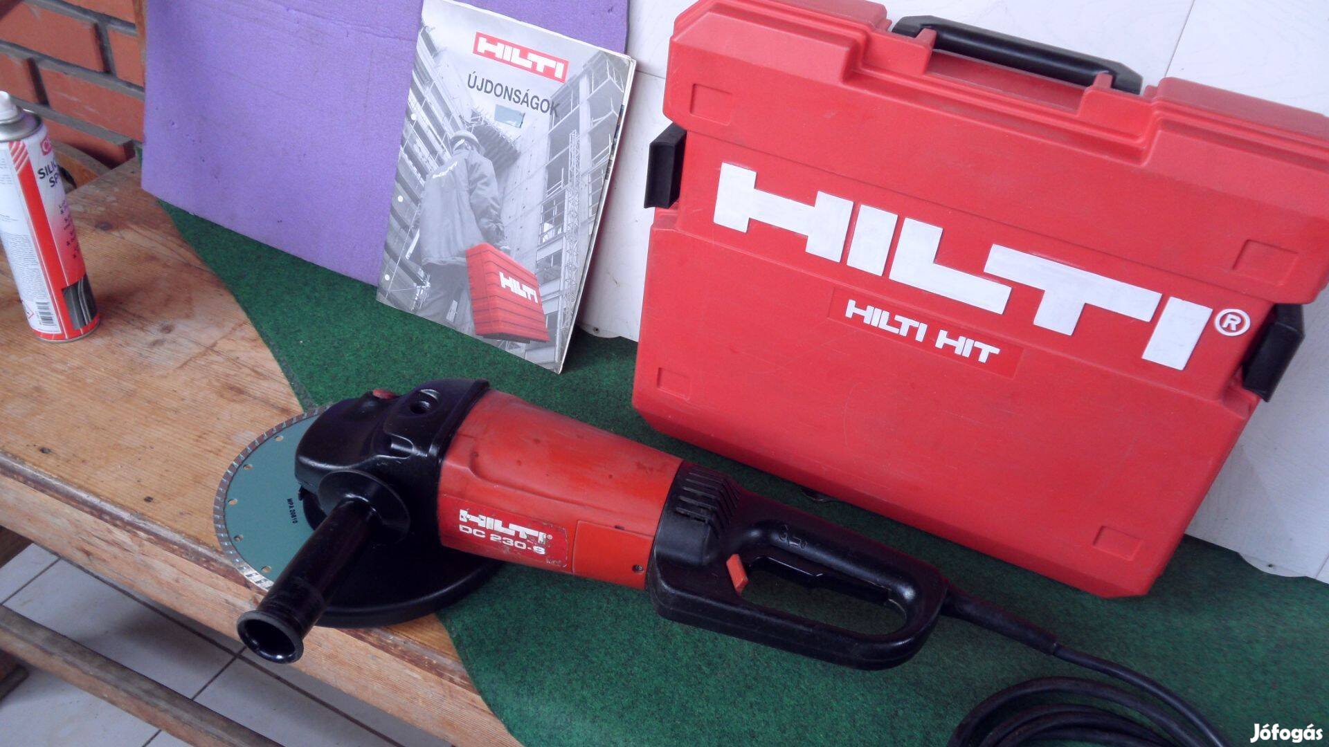 Hilti sarokcsiszoló daraboló köszörű 235 mm flex Bosch lap