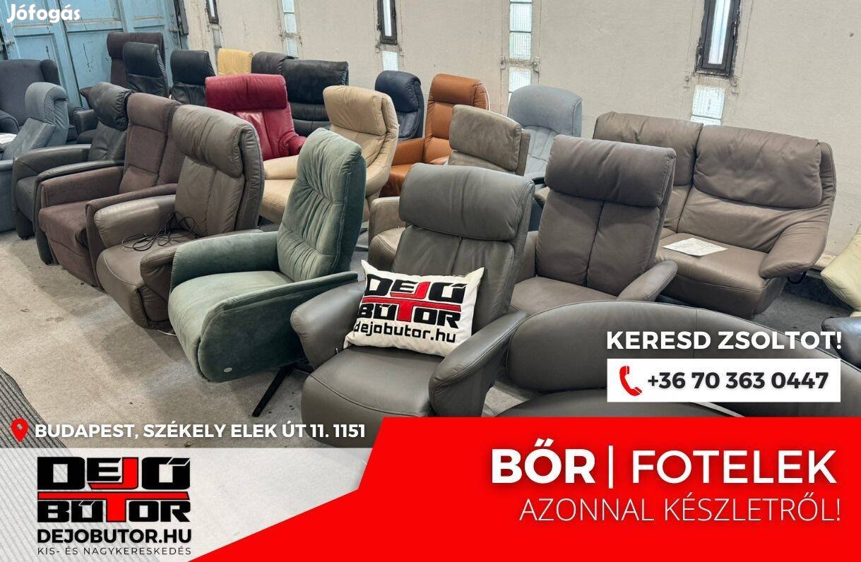 Himola valódi bőr fotel TV relax motors igényes minőségi kialakítás