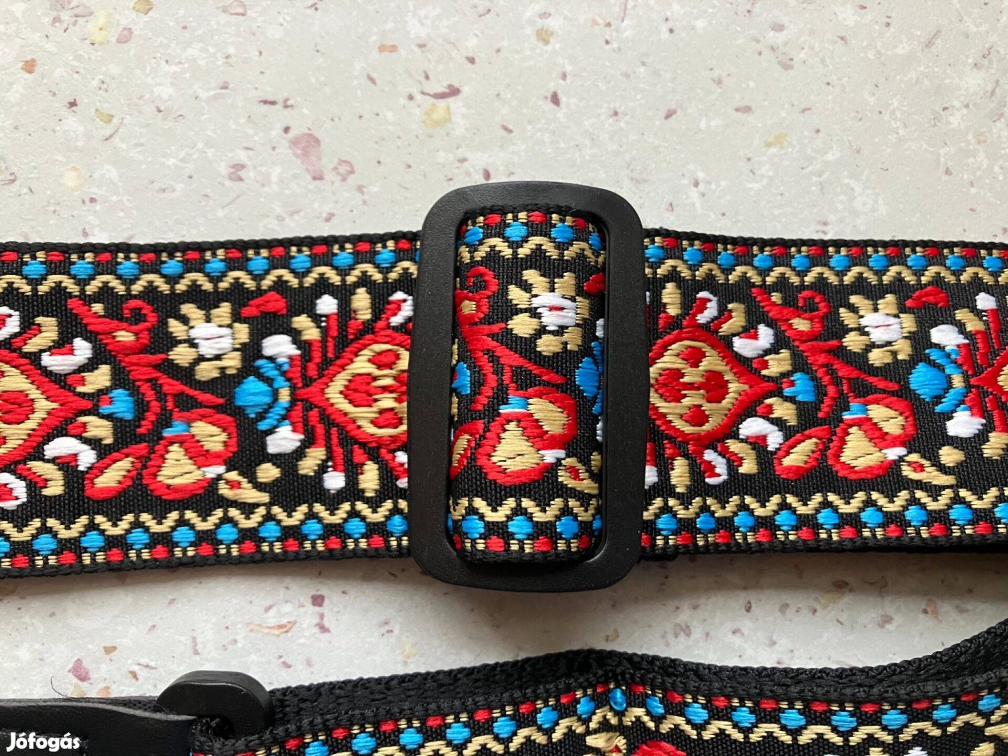 Hímzett gitár hevederhátpánt