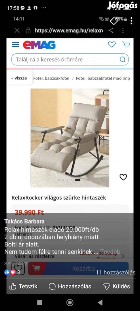 Hintaszék Relax Rocker