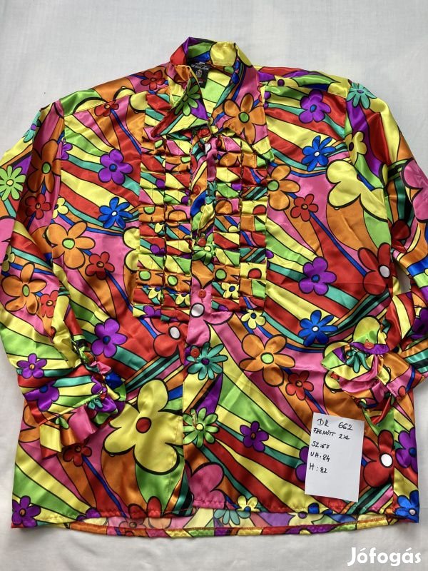 Hippi jelmez, hippi mellény, felnőtt jelmez DK662