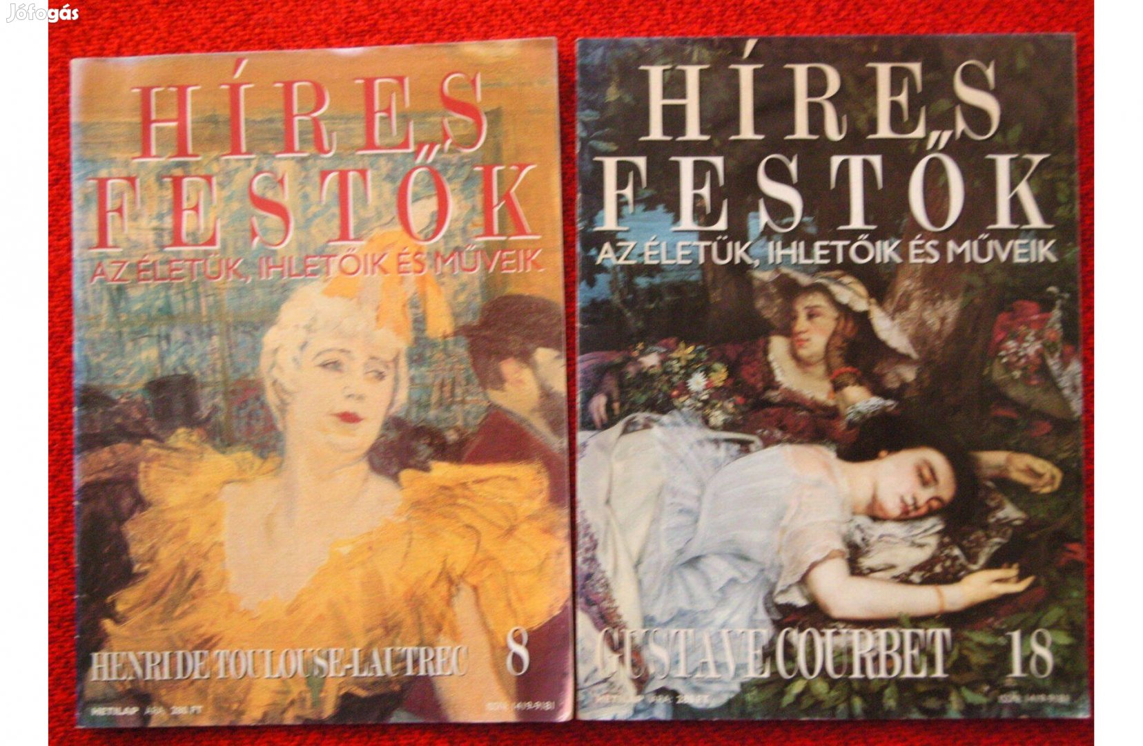 Híres festők magazin, 2 db. Gustav Courbet. Henri de Toulouse-Lautrec