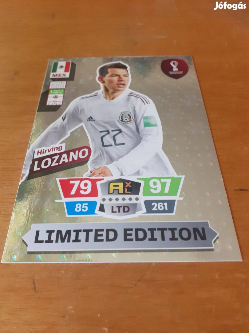 Hirving Lozano XXL Limited Edition focis kártya Panini FIFA World Cup