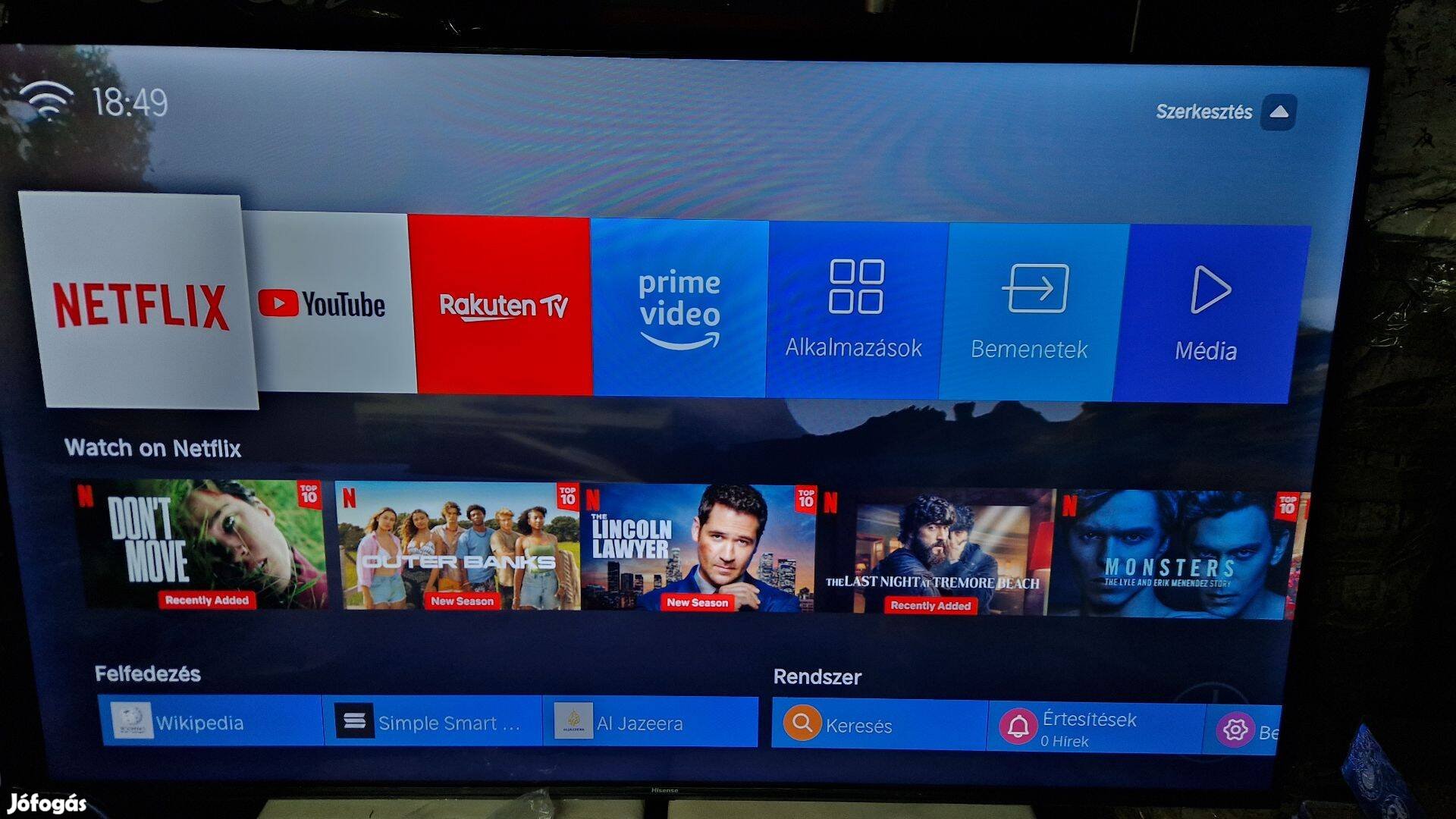 Hisense 58 coll 4k UHD smart tv