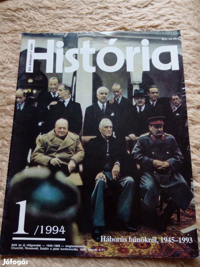 História magazin 1994/1-es száma eladó (Háborús bűnökről 1945-1993)!