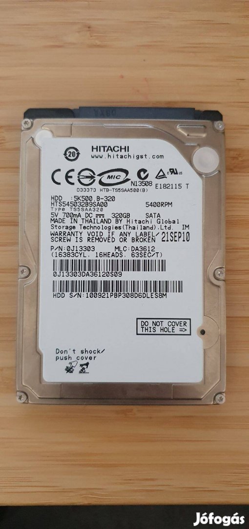 Hitachi 5000 GB 3.5" SATA HDD merevlemez