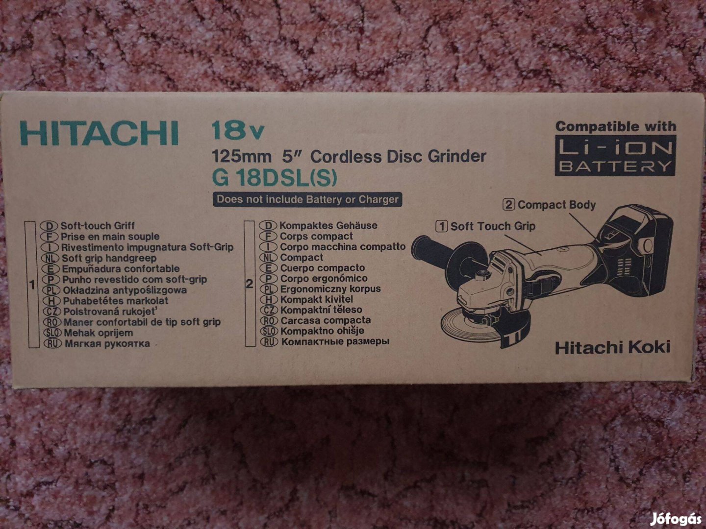Hitachi Hikoki G18DSL 125mm akkumulátoros sarokcsiszoló flex