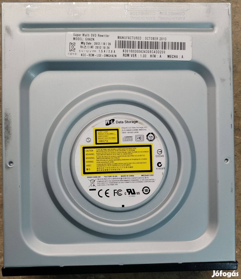 Hitachi-LG Gha2N Optikai meghajtó DVD-író olvasó tüzetesen