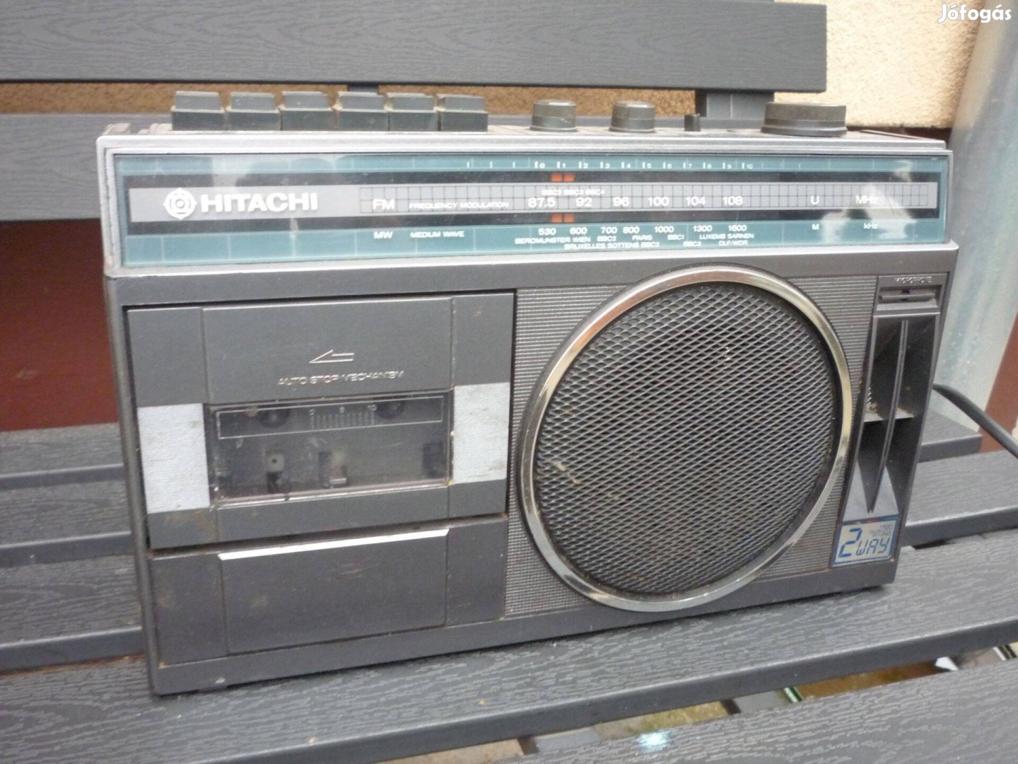 Hitachi TRK-538OE Retró rádió kazetta táskarádió magnó hibás