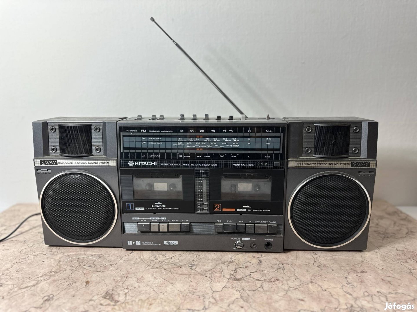 Hitachi TRK-W55K Boombox rádió magnó