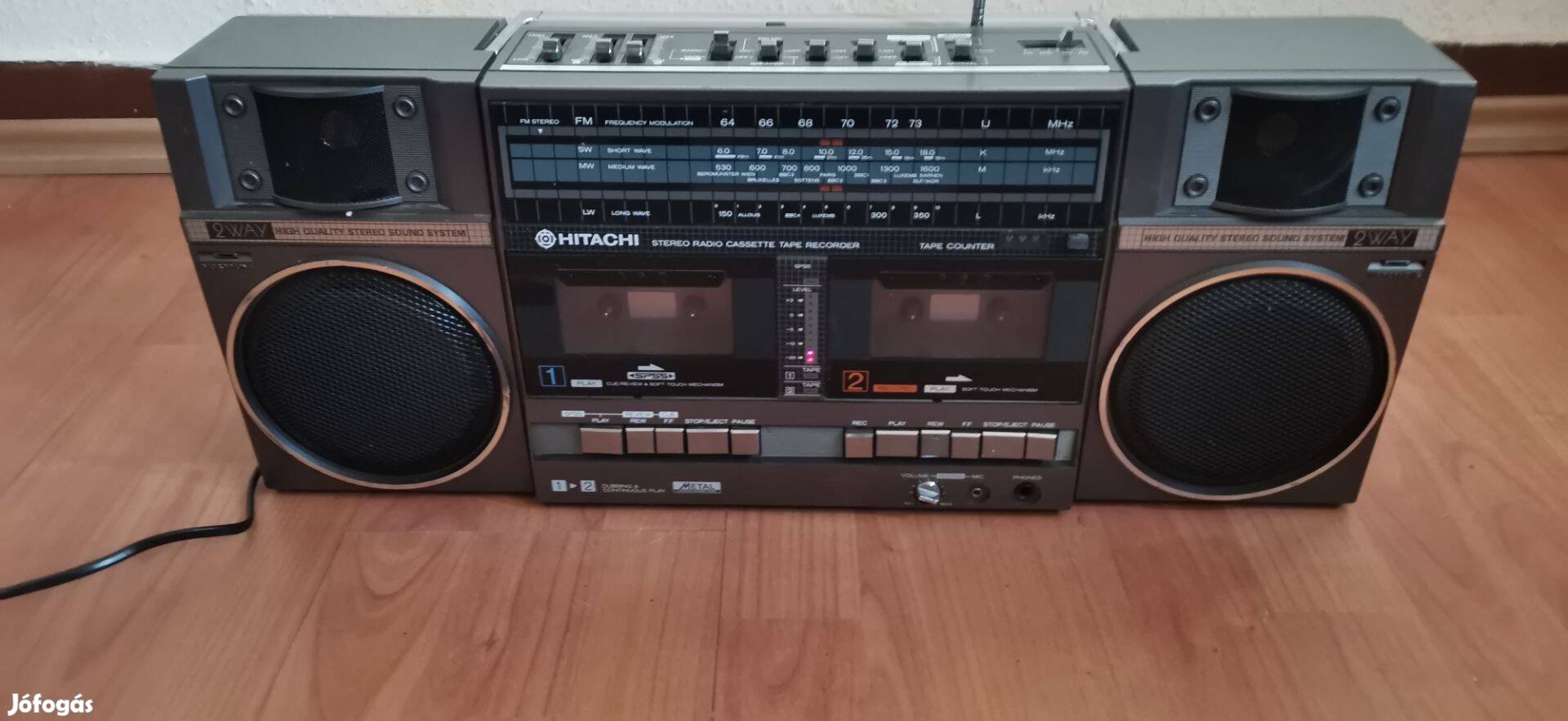 Hitachi boombox rádiómagnó rádió magnó TRK-W55K Hibás