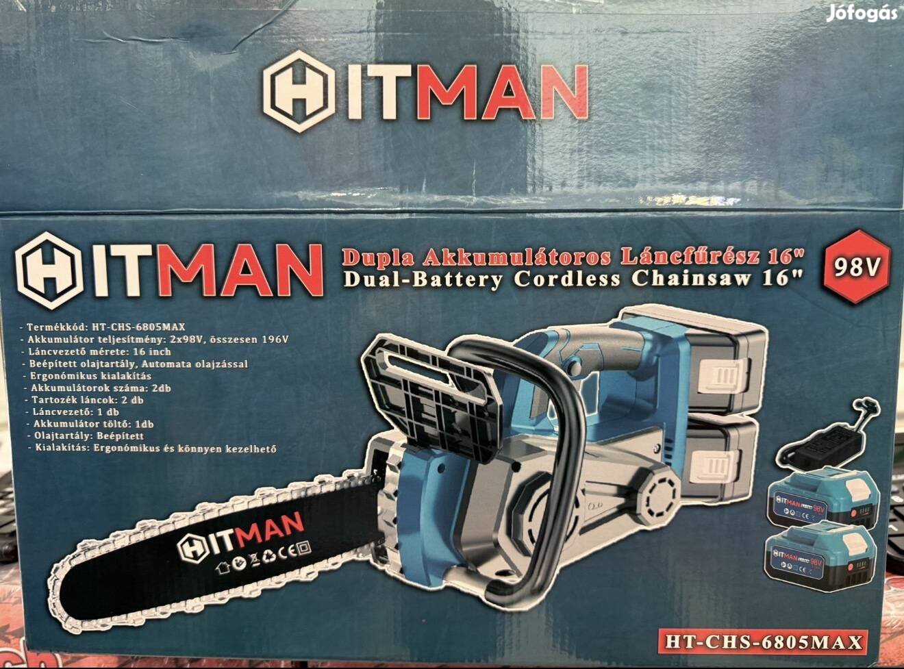 Hitman Dupla Akkumulátoros 16 Láncfűrész 98 v HTCHS-6805Max
