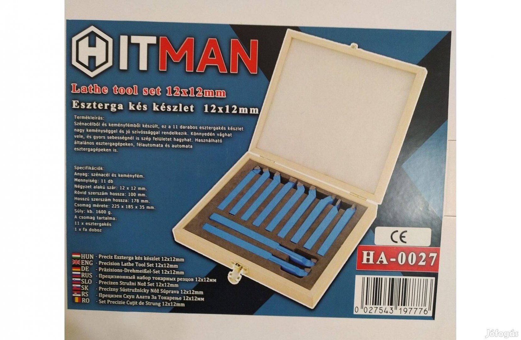 Hitman HA-0027 12x12mm eszterga kés készlet