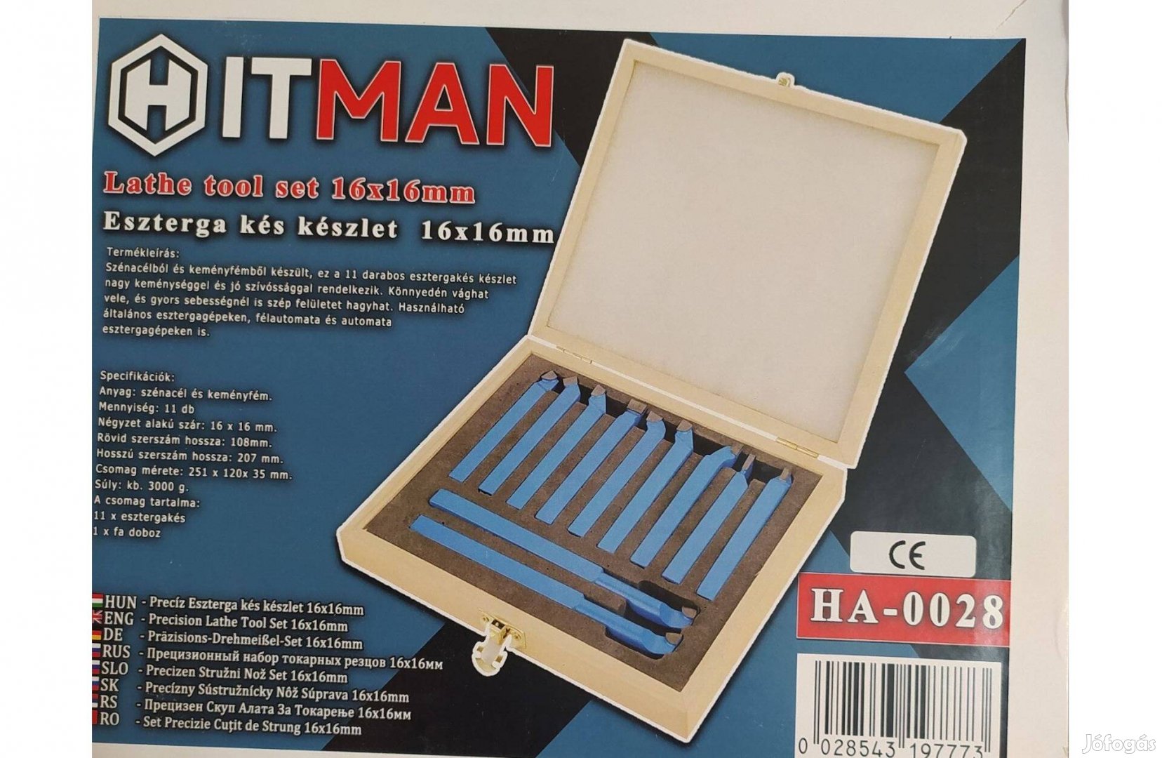 Hitman HA-0028 16x16mm eszterga kés készlet
