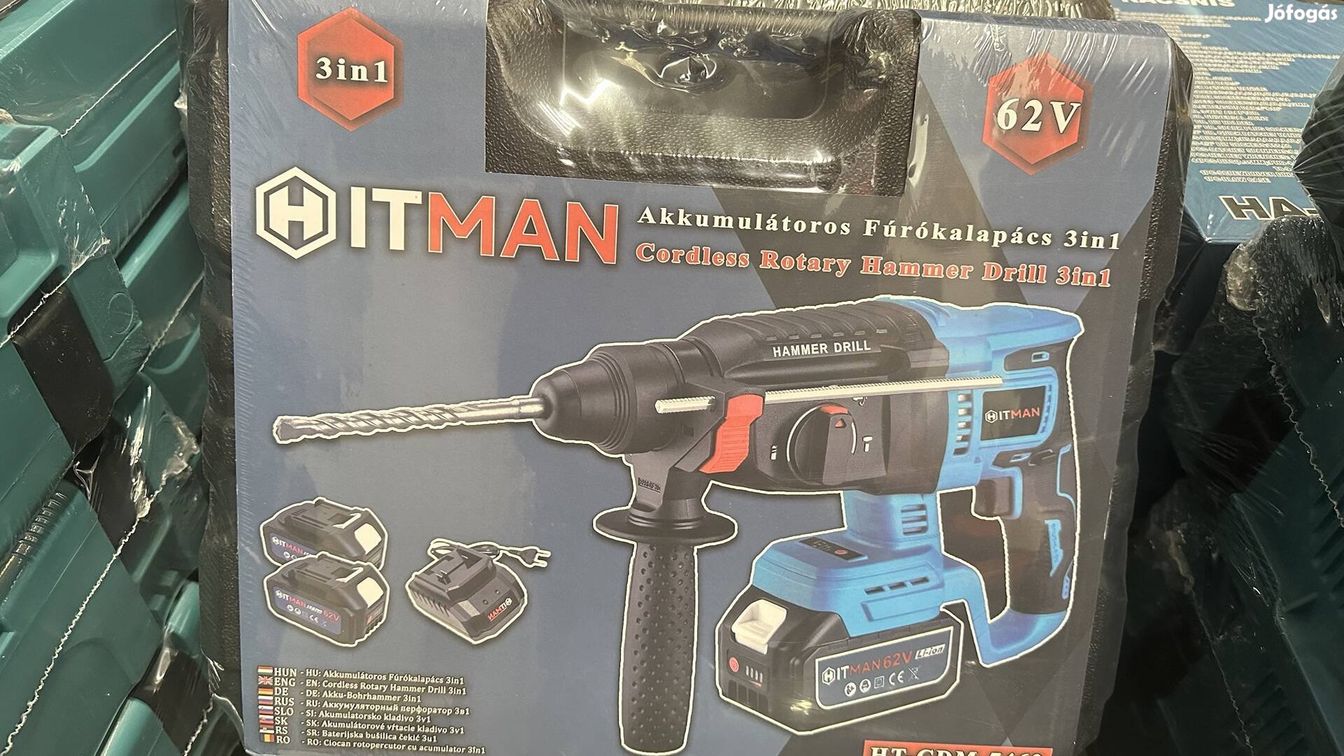 Hitman akkus fúrókalapács 3in1 62V HT-CDM-7462