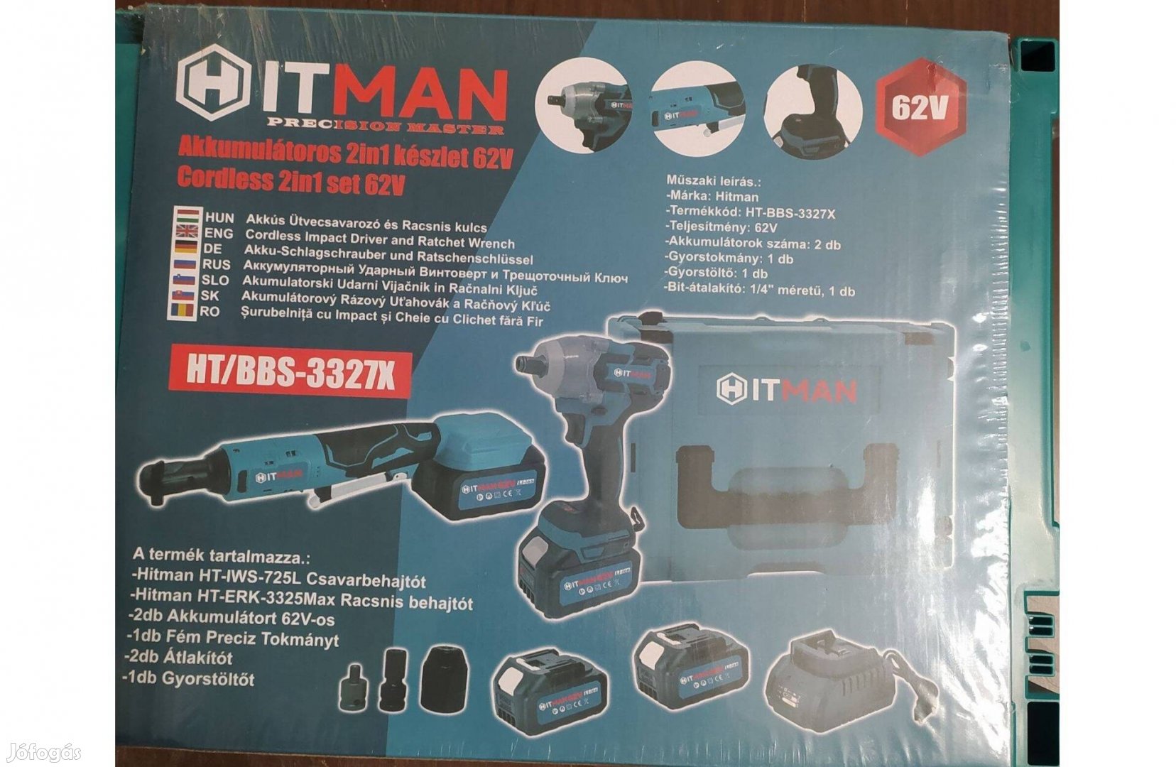 Hitman akkus ütvecsavarozó és racsnis kulcs HT-BBS-3327X