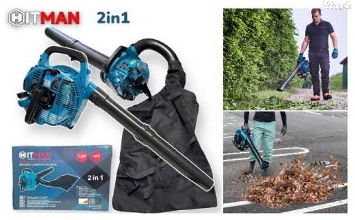 Hitman benzines benzinmotoros lombszívó lombfújó 3,2LE