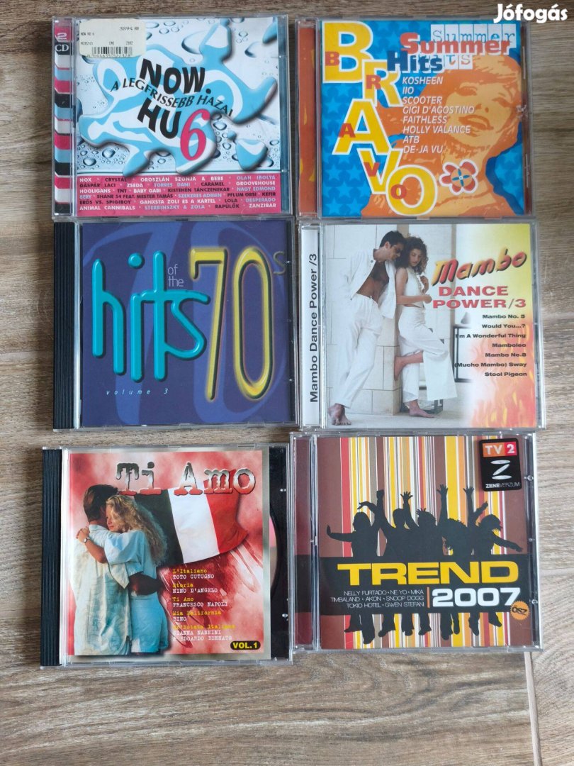 Hits zenei CD lemezek régi sláger gyűjtemények