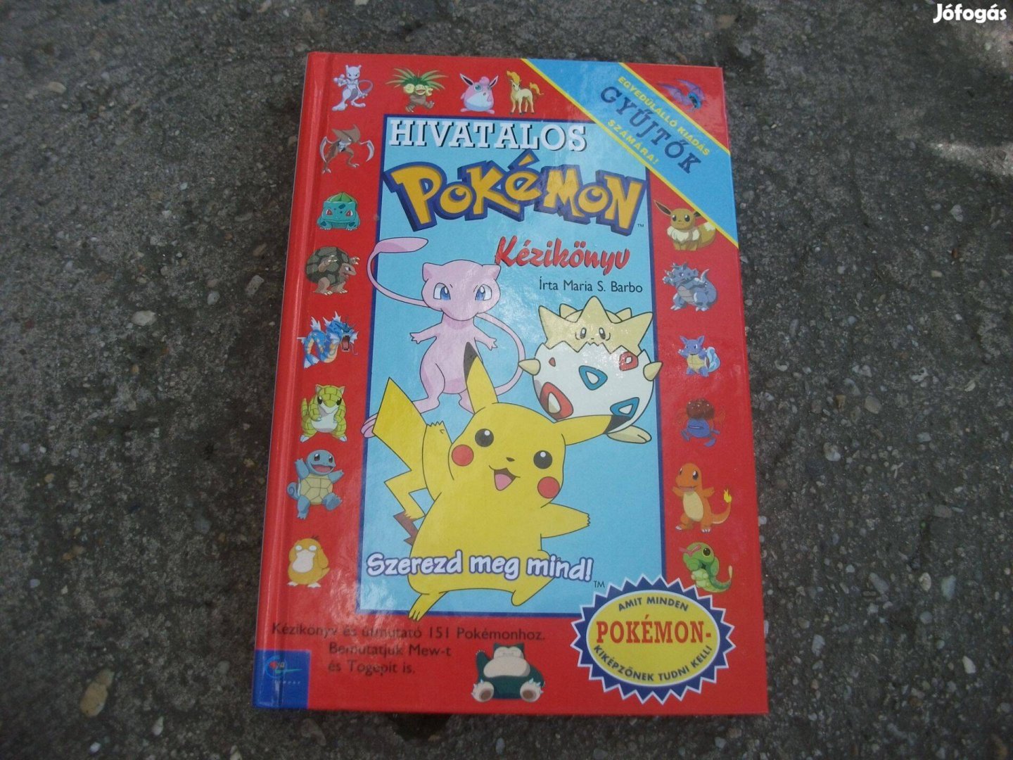 Hivatalos Pokémon kézikönyv a gyűjtők "bibliája" új állapotú Posta okF