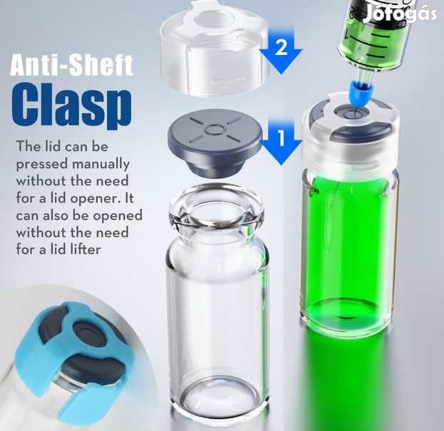 Hőálló Laborüveg Gumidugóval Steril Zárral 25ml  (4703)