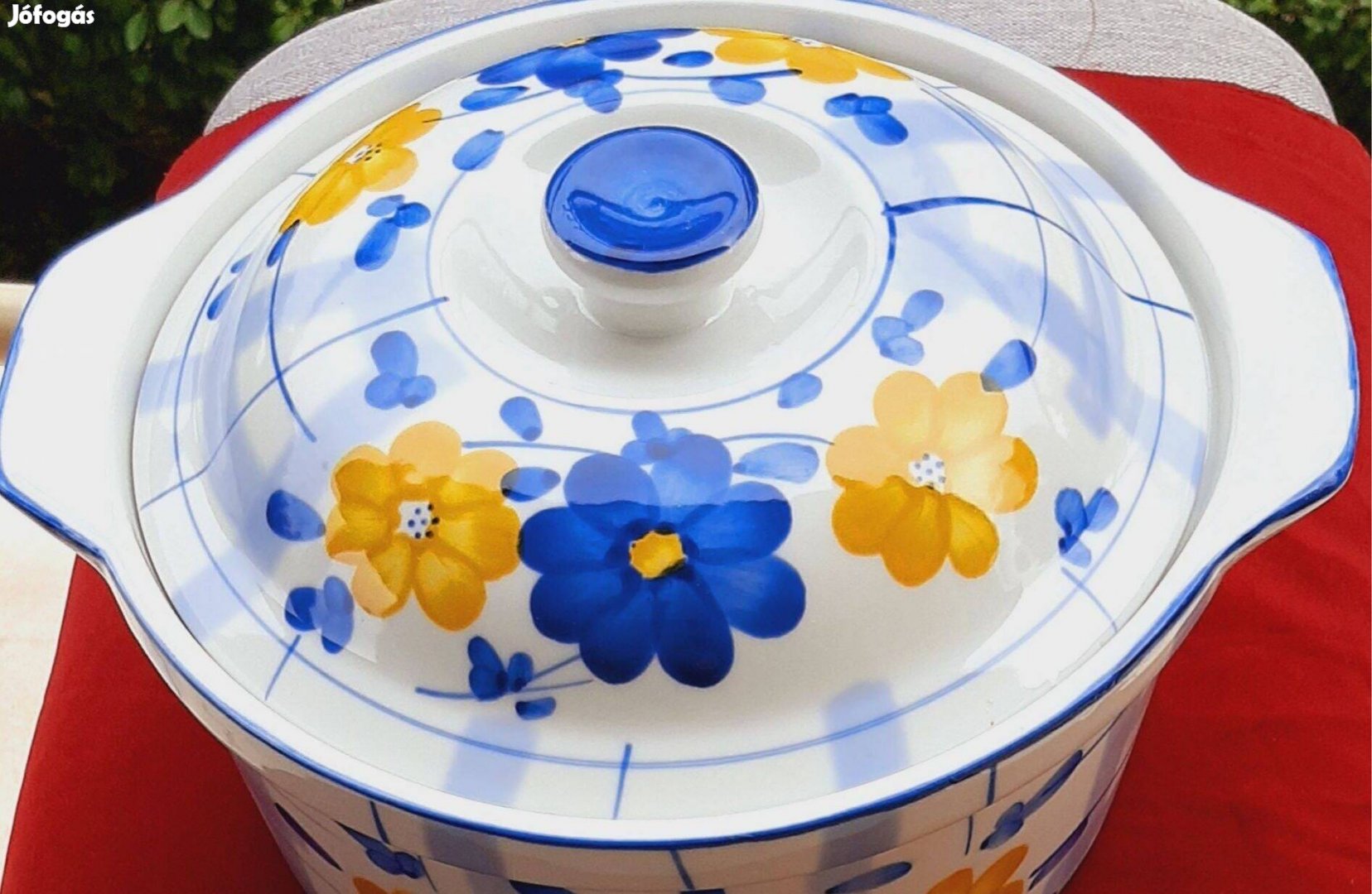 Hőálló porcelán tál fedővel eladó