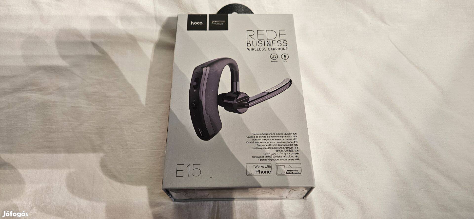 Hoco Rede Business E15 vezeték nélküli Bluetooth headset