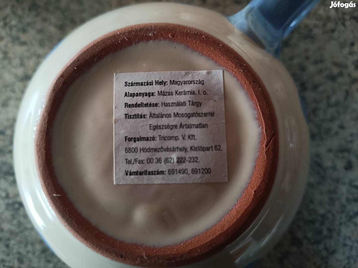 Hódmezővásárhelyi mázas kerámia  tea készlet 