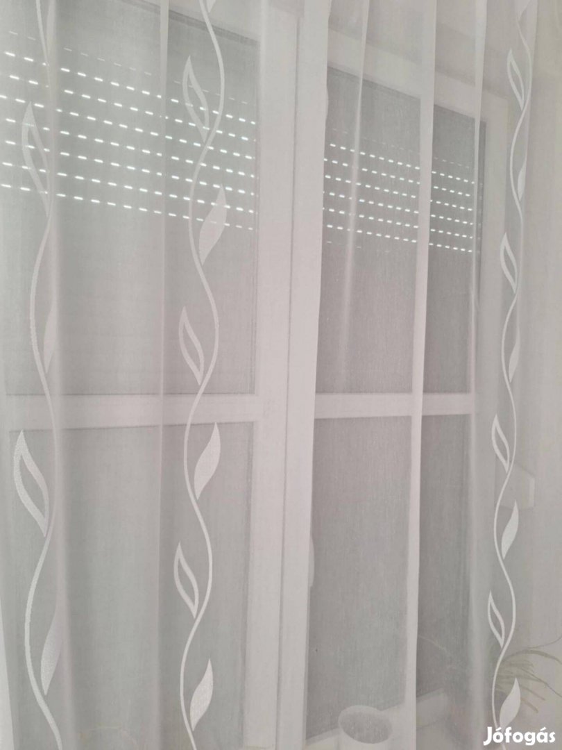 Hófehér hullám mintás új függöny 15m x 180 cm